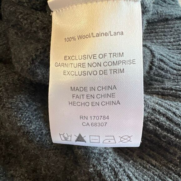 PSYCHO BUNNY Men’s San Luis Hooded Sweater XXL Heather Storm 100% Wool NWT New - Picture 9 of 15